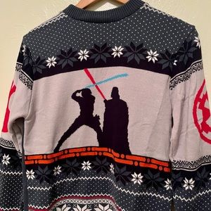 Official Star Wars Luke Skywalker VS Dart Vader Ugly Sweater.